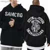 Mens Hoodies Sweatshirts Y2k Hoodies Sons of Anarchy SAMCRO Print Streetwear Men Womnen Harajuku Brand Design Hoodie Mens Oversized Hooded Sweatshirt T23628