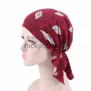 Bandanas nya högkvalitativa kvinnor stretchy turban bomullsbönor för bundet halsdukhuvud halsduk kemo hatt cancer halsdukar dam hår tillbehör x0628