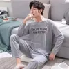 Mannen Nachtkleding Heren Pyjama Brief Gestreepte Casual Zachte Cartoon Adem Pyjama Sets SleepLounge Pyjama Lente Zomer Comfort Homewear