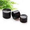Brown Glass Jar 20g 30g 50g Cream Bottles Round Cosmetic Jars Hand Face Packing Bottles With Black Cap Xbtwh