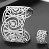 Bracelet Missvikki luxe géométrique CZ grand grand ouvert pour les femmes mariage Baguette arabie mariée Noble bijoux de haute qualité