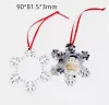 Christmas Ornaments Sublimation MDF Blank Round Square Snow Decorations Thermal Transfer Printing Tree Pendant Decors