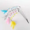 New 10/15/20PCS Pet Product Playing Stick Contrast Non-toxic Pompom Cat Toys Delicate Teasing Cats Toy Cat Supplies Hair Ball String