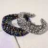 Bandanalar Moda Parlayan Payetler Kafa Çember Bayan Sünger Saç Çember Renkli Geniş Kafa Bandı Kenarlı Glitter Hairbands Tatlı Basit Headdress x0628