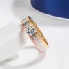 Designer Charme High Edition V Gold 18K Rose Carter Ring Colored Classic Schraube gelbe weiße Tritone Paar