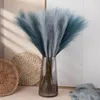 Decorative Flowers 5 PCS Pampas Grass Large Tall Fluffy Artificial Fake Flower Faux Boho Style For Home Bedroom Wedding Kitchen Table Floor