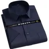 Camicie eleganti da uomo Camicie eleganti Camicia classica Estate Casual Uomo Manica corta Solido Elasticizzato Tasca singola applicata Business Standard-Fit Senza rughe 230628