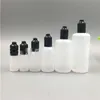 Safety CR Childproof Tamper Lid PE Bottles 10ml 15ml 30ml 50ml 100ml 120ml Soft Translucent Bottle for Ejuice Oil Empty Enhid