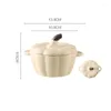 Bowls Children Pumpkin Steamed Egg Bowl Baby Supplementary With Cover Christmas Tableware Ceramic Double Ear Dessert