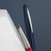 Stifte Lt Hongdian 617 Metallbrunnen Stift Lucky Fish Matte Stift Körper Superfine 0,38 mm blau rot schwarz Schreibgeschäft Geschenk Ink Stift