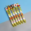 Stylos 20pcs / lot Kawaii Christmas Series Santa Claus Ballpoint Pen multicolor stylos rétractables 6 Color Gift Mignon de bureau scolaire