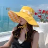 bucket hat Brim Hats Ladies Bucket Hat Double Sided Wear Fashion Checked Summer Beach Neck Protection Sun Visor Packable Wide Brimmed Foldable Reversal Vieam Cap