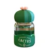 Cactus carafe glas färskt och bärbart mini Small Water Travel Cup Anti-Fall och värmebeständig Creative Cute Trend Cup för Girl L230620