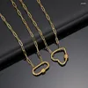 Chains Trend 14k Gold Necklaces Stainless Steel Natural Stone Clavicle Chain Pendants Jewelry For Women Charm Birthday Gifts
