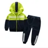 2023 Clothing Spring Autumn New Product Sports Colored Zipper Medium and Large Children's Two Piece Set childrens clothes boys sets