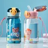 Bottiglie d'acqua Bottiglia per bambini con cannuccia Cartoon Sippy Cup Bambini a tenuta stagna per bicchieri portatili per bevande scolastiche