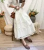 Skirts Mori Girl Lace Embroidery Sweet Half-Length Skirt Female Autumn Literature Art Retro Loose Mid-Length A-Line