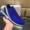 Italy Casual Shoes Designer Shoes Men Women Diamond Sneakers Knitted Black White Red Glitter Trainers 35-46