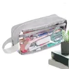 Storage Bags Aesthetic Pencil Case Large Capacity Bag Pouch Holder Organizer Transparent Makeup Office College School Gift For Adult