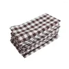 Serviette De Table 40 X 40 cm Serviettes En Tissu Ensemble De 12 pcs Coton Lin Isolation Thermique Tapis Salle À Manger Doux Enfants