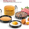 Bollitori per uova Anelli per uova Confezione da 4 stampi per pancake da cucina in acciaio inossidabile per friggere e frittata 230627
