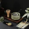Copas de vino 47pcsset Hogar hecho a mano Fácil de limpiar Juego de té Matcha Juego de soporte de herramientas Tazón Batidor Cuchara Ceremonia de regalo Accesorio japonés tradicional 230627