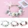 Decorative Flowers 1Pc Artificlal Flower Wreath Women Girls Bride Hair Crown Wedding Party Decoration Accessories