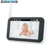 ABM100 4.3 Inch Wireless Video Color Baby Monitor 360-Degree Monitor 2 Way Audio Reminder Temperature Monitor Motion Tracking L230619