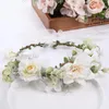 Decorative Flowers 1Pc Artificlal Flower Wreath Women Girls Bride Hair Crown Wedding Party Decoration Accessories