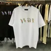 camisetas masculinas roupas de grife camiseta flor de caju pentagrama gráfico letras borla camiseta oversized fit camiseta águia manchada crescente wagle camisas casuais com borla