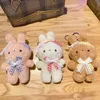 Muñecos de peluche Kawaii Dibujos animados Colores del caramelo Oso Conejo Muñeca Llavero Bolso lindo de las señoras Llavero del coche para hombre Bolsas de estudiantes Colgante de equipaje 230628