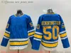 Movie College Ice Hockey Wears Jerseys Stitched 55ColtonParayko 50Binnington 18RobertThomas 25KyrouYellow 99WayneGretzky 21TylerBozak Jersey