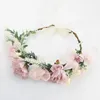 Decorative Flowers 1Pc Artificlal Flower Wreath Women Girls Bride Hair Crown Wedding Party Decoration Accessories