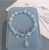 Braccialetti di design con perline Star Butterfly Opal Aquamarine Moonstone Crystal Bracciale da donna per ragazza Ladies Luxury Elastic 8Mm Bead Cha Otp72