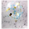Décoration de fête Partyjoy Confetti Balloon Cake Topper Kit - Colorf 5In Pour S Anniversaires Baby Showers Tables Drop Delivery Hom Dh28Z