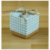 Embrulho para presente Wrapnjoy Treat Boxes - Embalagem de papelão elegante para sabonete Joias Chá de bebê ecológica com corda de juta Drop D Dhiux