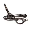 Designer Dog Harness Leashes Set Soft Leather Classic Letters Ventilation Harnesses For Puppy D