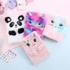 Блокноты Cute Cat Notebook with Lock Kawaii Unicorn Diary Journal A5 Планировщик повестки дня Органайзер Плюшевая записная книжка Школьный альбом для рисования 230627