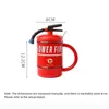 Tasses Creative Tasse en céramique Forme d'extincteur Fun Mug Home Office Café avec couvercle et cuillère Cadeau parfait pour les pompiers 230628