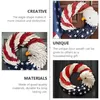 Decorative Flowers Party Decoration Front Door Wreath Exquisite Creative Red White Blue Festive Stainless Steel Pendant Eagle