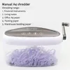 Shredder Mini Manual Small Paper Shredder Applicable Desktop Office A4 Paper Household Financial Bills File Hand Shredder