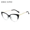 Оправа для очков OEC CPO модные оправы для оптических очков «кошачий глаз» женские винтажные прозрачные линзы очки рецепт зрелище 230628
