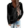 Women's Hoodies Women Autumn Long Sleeve Zipper Up Loose Sweater Coat Solid Color Ribbed Knit Casual Sweatshirt Jackets Outwear