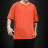 Men's TShirts 100 Cotton Summer T Shirt Solid Mens Oversized Five Half Short Sleeve Casual Streetwear Top Tees 230627