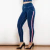 Shascullfites melodia cucitura jeans abbracci che allungano jeans skinny con scrunch stripe stripe stripe jeggings jeggings a vita alta jeans jeans