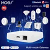 Control Moes Tuya Smart Wired Multimode Smart Home Gateway Zigbee WiFi Bluetooth Mesh Hub Away Home Safe Mode Alexa Remote Voice Control