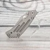 Evil Eyes Custom New Pt Folding Knife Practical Stone Wash Titanium Handle Hög hårdhet CPM 20CV Blad utomhusutrustning Taktisk fickan EDC Camping Survival Tools