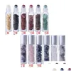 Flessen verpakken Natuurlijke edelsteen Etherische olie Roller Ball Clear Pers Oils Liquids Roll On Bottle Met Crystal Chips Drop Delivery O Dhsdt