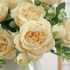 装飾的な花30cm 5heads人工バラ結婚式の誕生日パーティー用品のための花の花