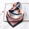 Bandanas 2022 Luxus Seide Satin Quadrat Schal Frauen Druck 70 cm Frühling Schal Wrap Hals Krawatte Weibliche Haar Hand Wirst foulard Bandana Hijab x0628